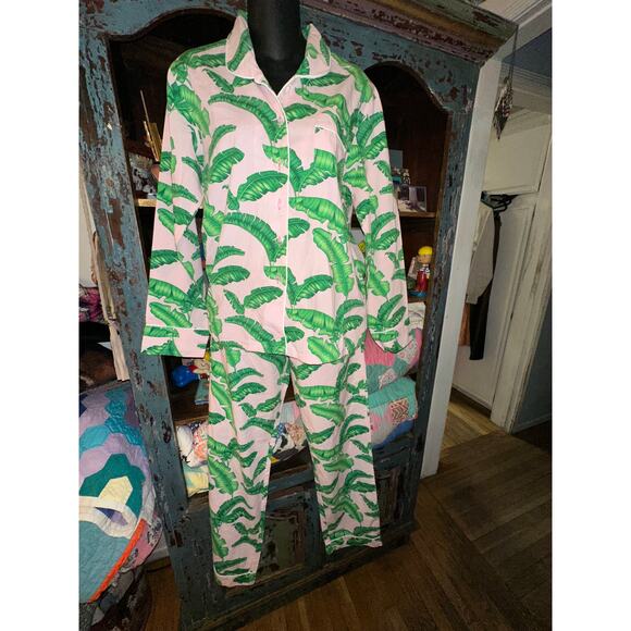 NWOT $168 SANT & ABEL TROPICAL PUNCH COTTON PAJAMAS PJS XS PREPPY - Picture 1 of 9